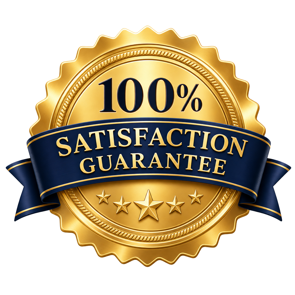 100% Satisfaction Guarantee seal